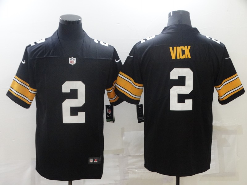 Men's Pittsburgh Steelers #2 Michael Vick Black Limited Stitched Jersey